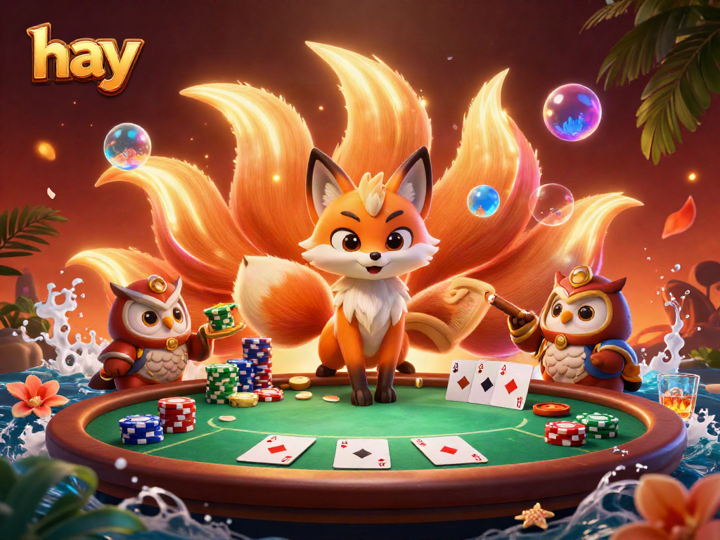 Experience thrilling gameplay with the vibrant hay-themed 3D casino scene showcasing poker action.