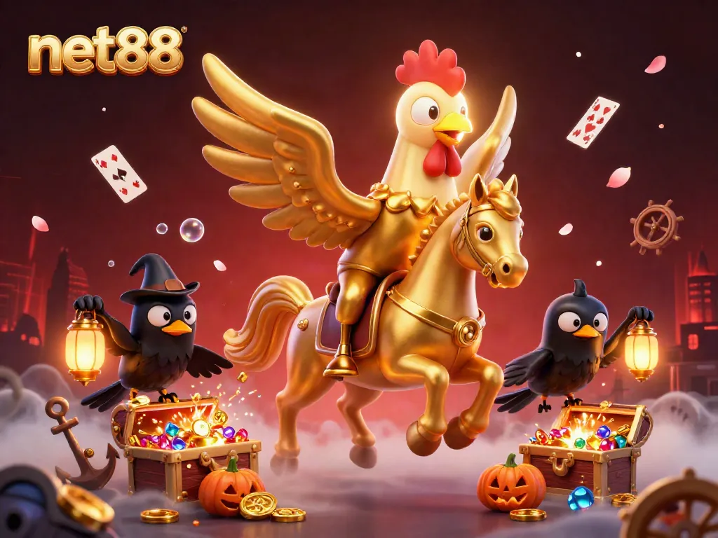 Win big with net88 at an exciting midnight casino, showcasing vibrant characters and dynamic gameplay.