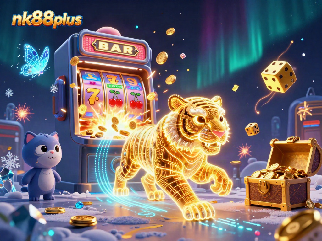 Play exciting slot games at nk88plus with a vibrant digital casino atmosphere.