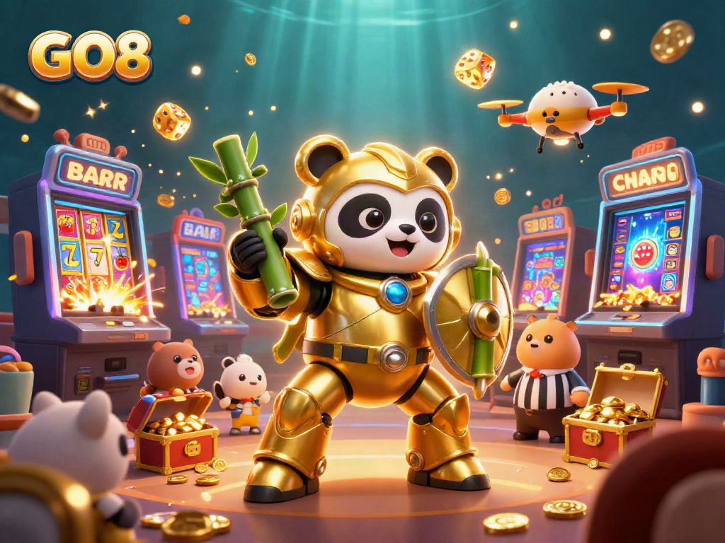 Experience the thrill of gaming with GO8's exciting jackpot scenes full of vibrant characters.