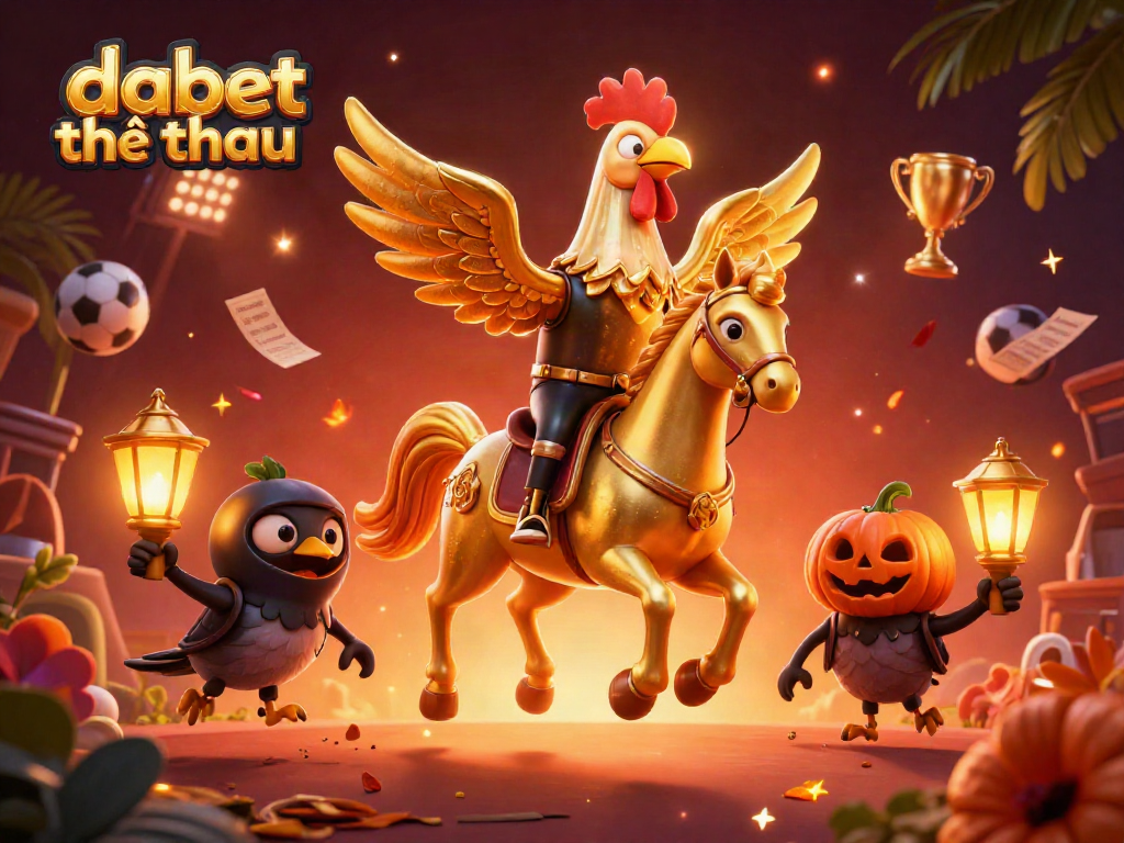 Join the exciting dabet thể thao scene with vibrant sports elements and dynamic characters betting on their favorite games.