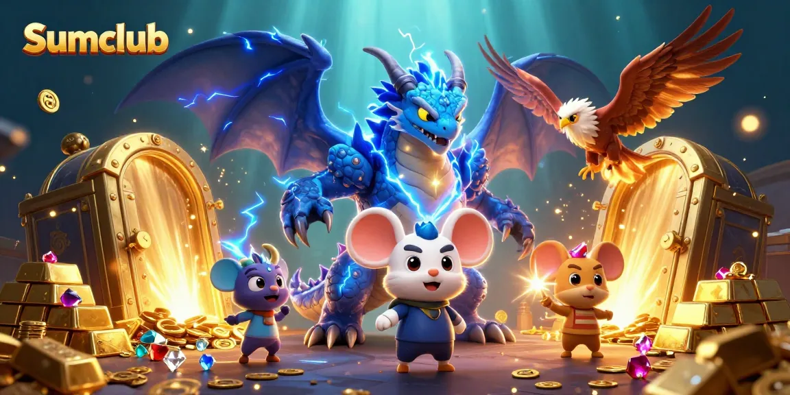Experience exhilarating wins at Sumclub casino, featuring colorful characters, treasure, and immersive gameplay.